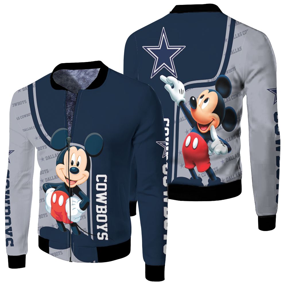 Dallas Cowboys 3d Jersey Fleece Bomber Jacket Dallas Cowboys 3d Jersey Fleece Bomber Jacket