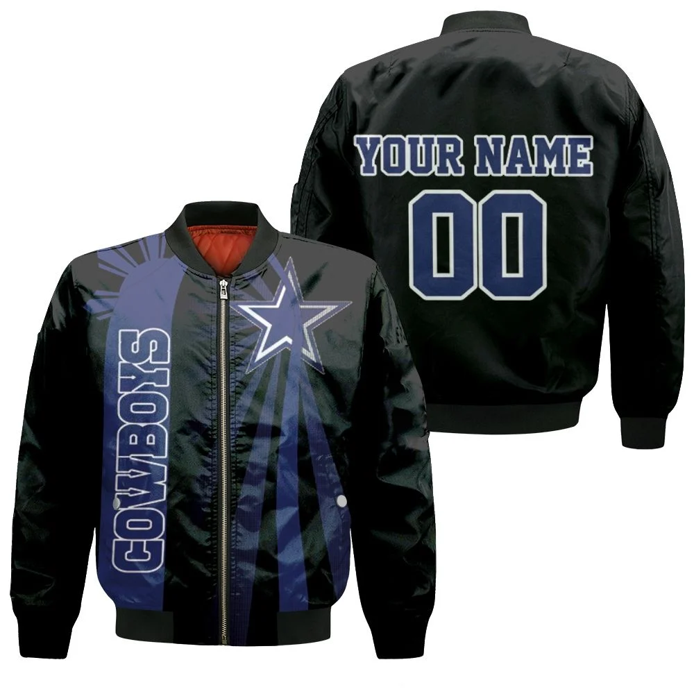 Dallas Cowboys 3d Personalized Bomber Jacket Dallas Cowboys 3d Personalized Bomber Jacket