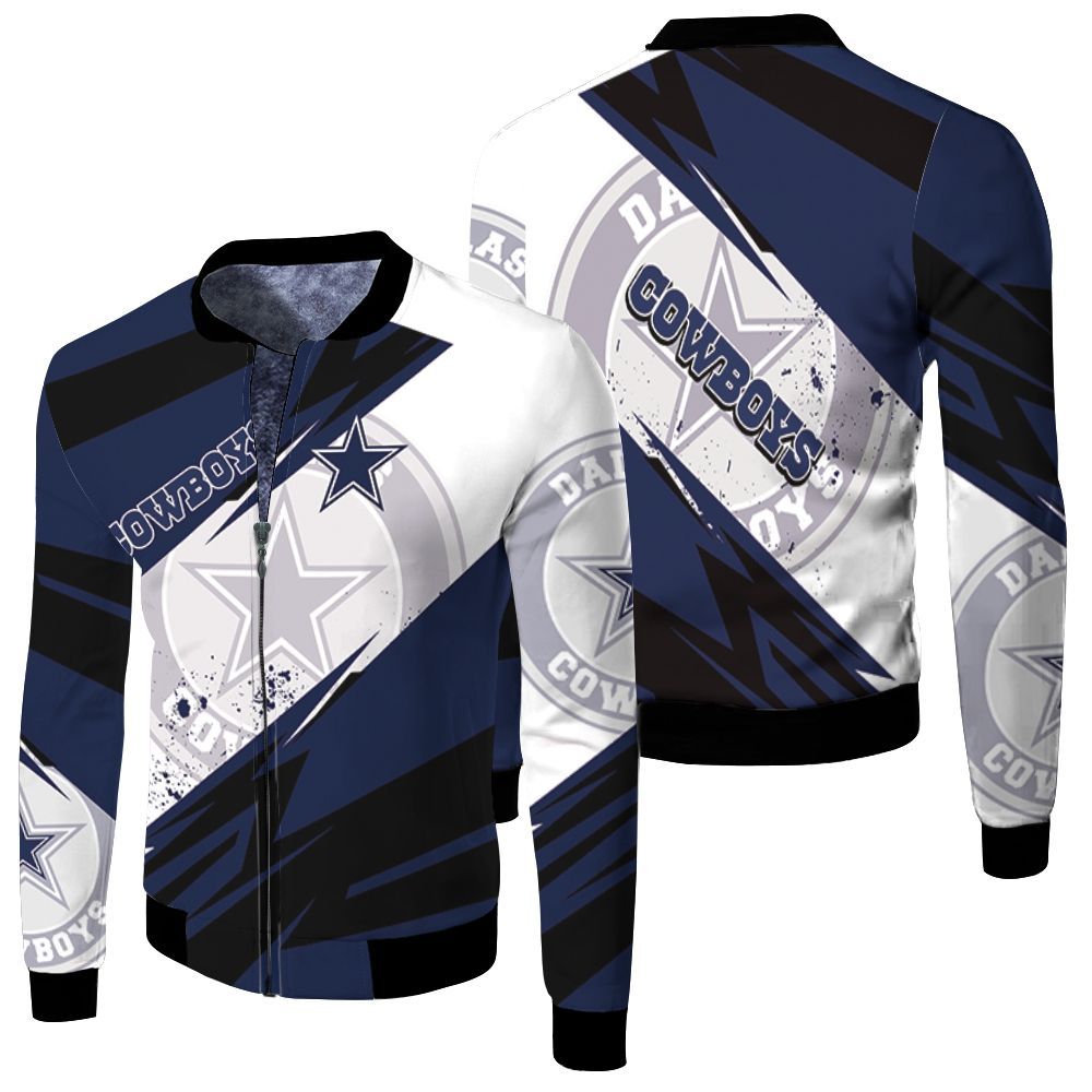 Dallas Cowboys 3ds 3d Jersey Fleece Bomber Jacket Dallas Cowboys 3ds 3d Jersey Fleece Bomber Jacket