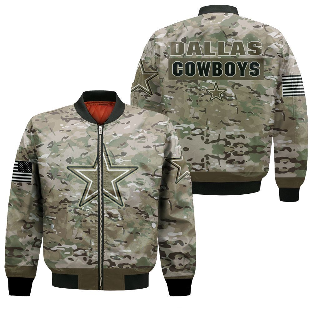 Dallas Cowboys Camouflage Pattern 3d Jersey Bomber Jacket Dallas Cowboys Camouflage Pattern 3d Jersey Bomber Jacket