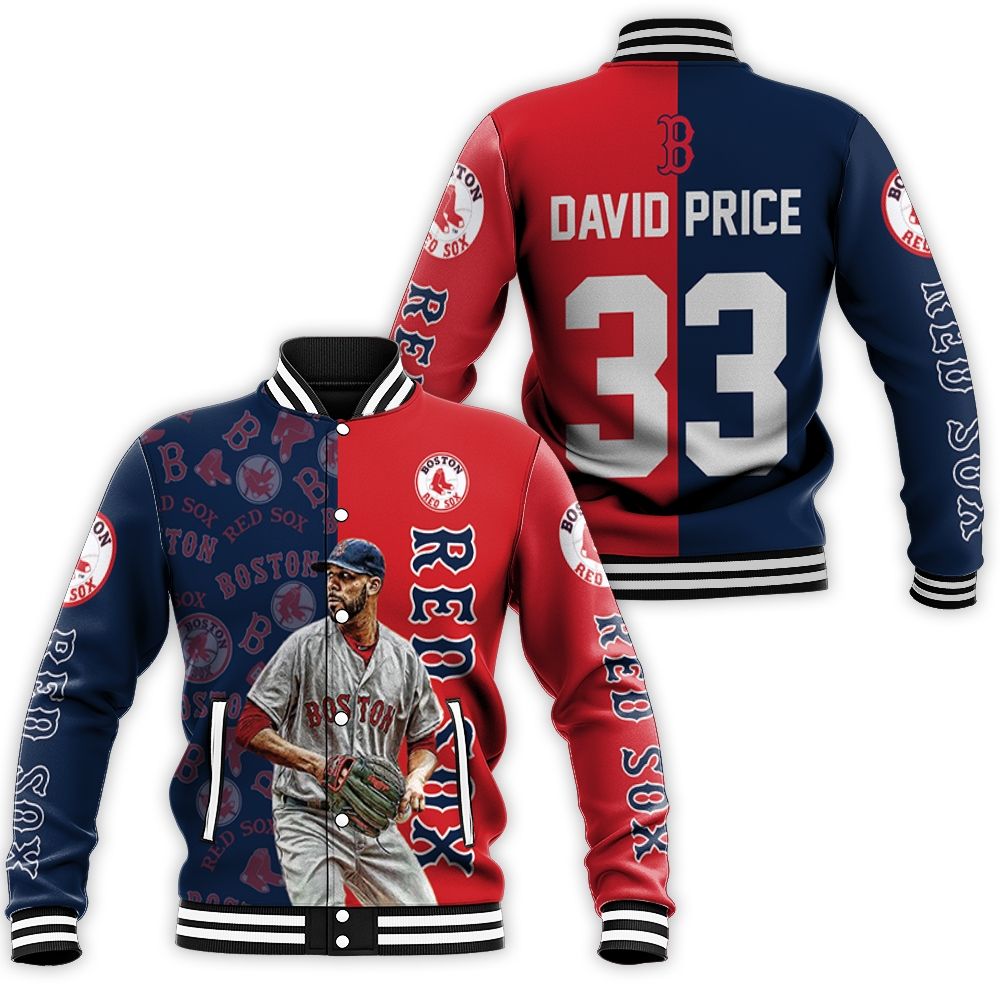 David Price Boston Red Sox 33 Baseball Jacket David Price Boston Red Sox 33 Baseball Jacket