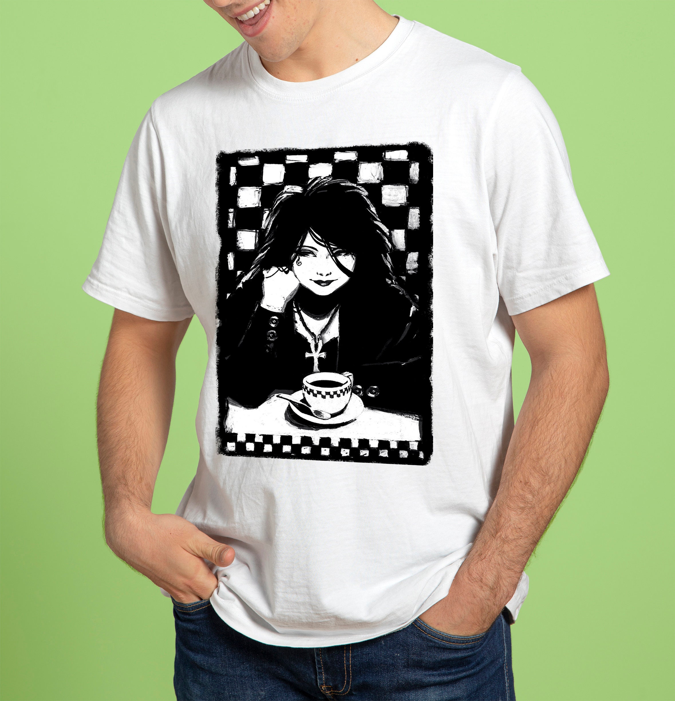 Death & Coffee Neil Gaiman The Sandman Unisex T-Shirt Death & Coffee Neil Gaiman The Sandman Unisex T-Shirt