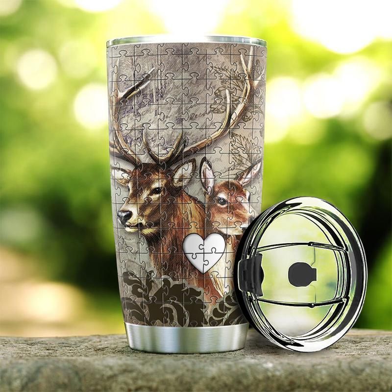 Deer Couple Puzzles Stainless Steel Cup Deer Couple Puzzles Stainless Steel Cup