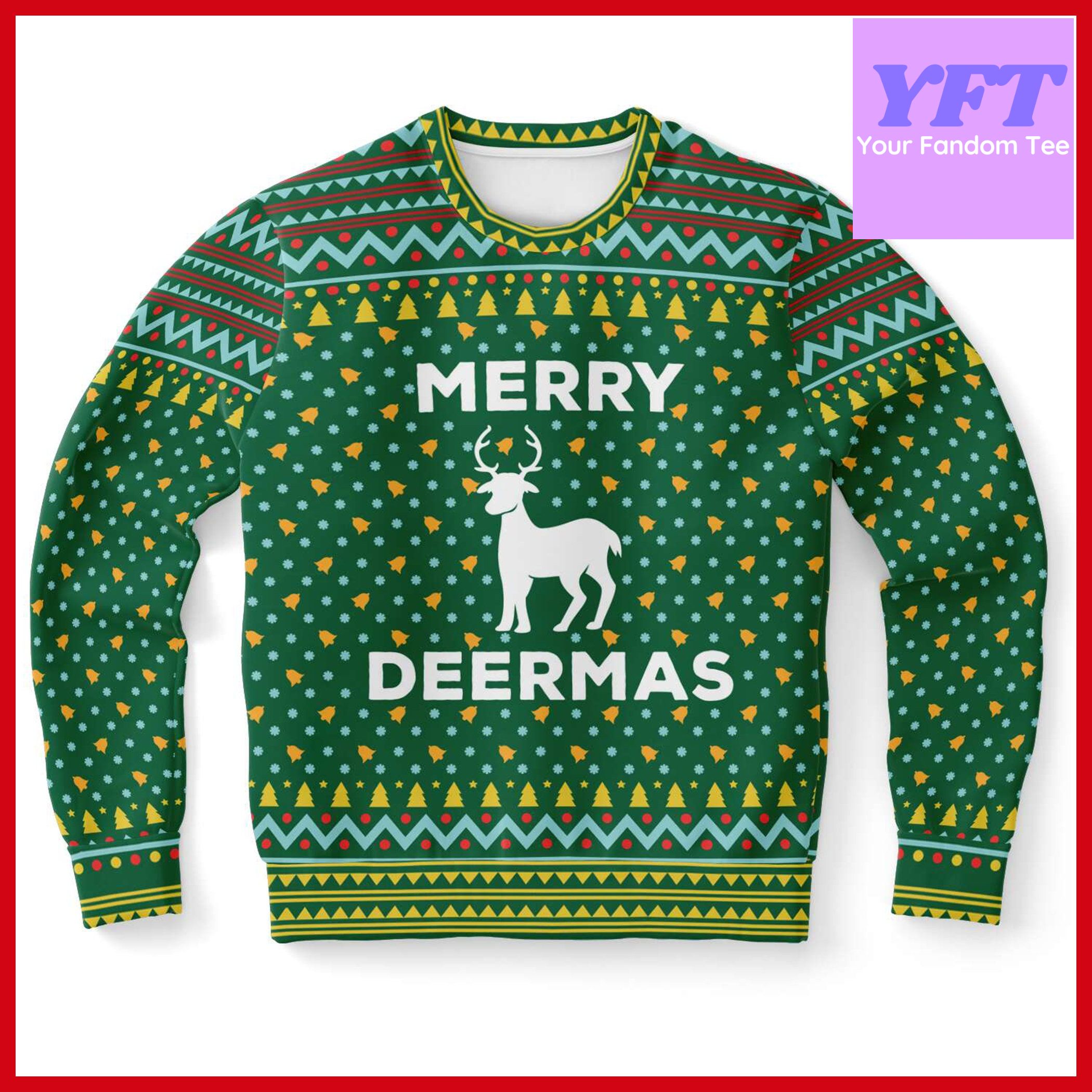 Deer Deer Hunter Merry Deermas Reindeer Xmas 3d Ugly Christmas Sweater Deer Deer Hunter Merry Deermas Reindeer Xmas 3d Ugly Christmas Sweater