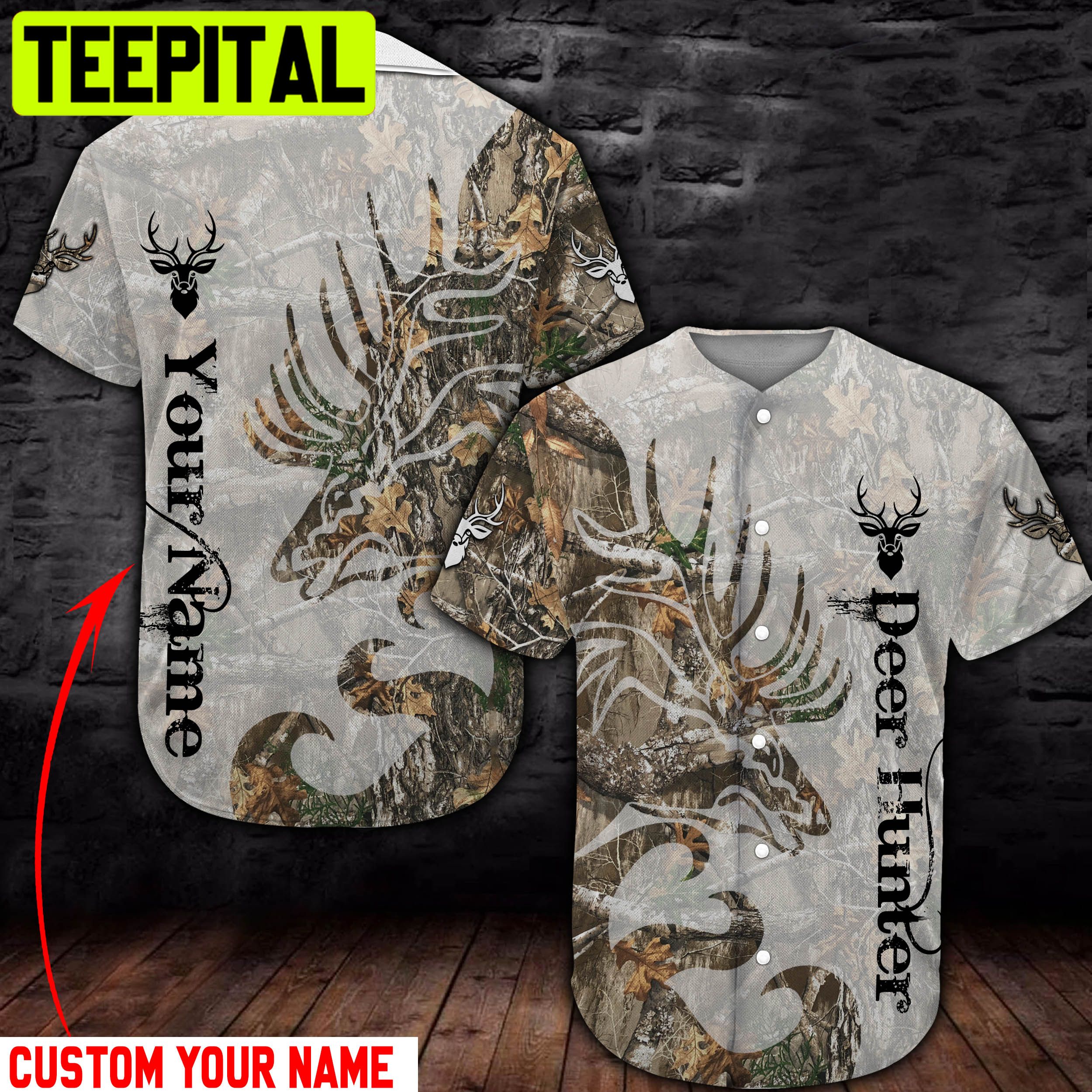 Deer Hunter Custom BASEBALL SHIRT 3D Design All Over Printed Trending Baseball Jersey Deer Hunter Custom BASEBALL SHIRT 3D Design All Over Printed Trending Baseball Jersey