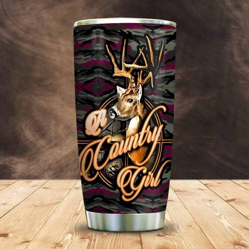 Deer Hunting Country Girl Stainless Steel Cup Deer Hunting Country Girl Stainless Steel Cup