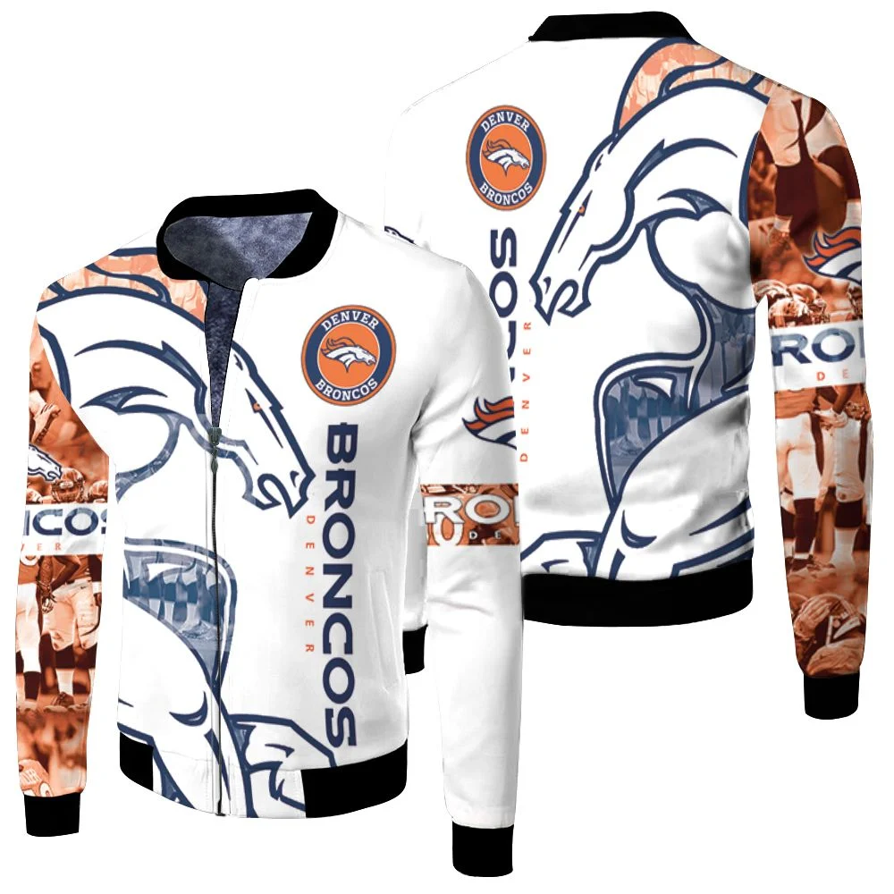 Denver Broncos Nfl For Broncos Fan 3d Fleece Bomber Jacket Denver Broncos Nfl For Broncos Fan 3d Fleece Bomber Jacket