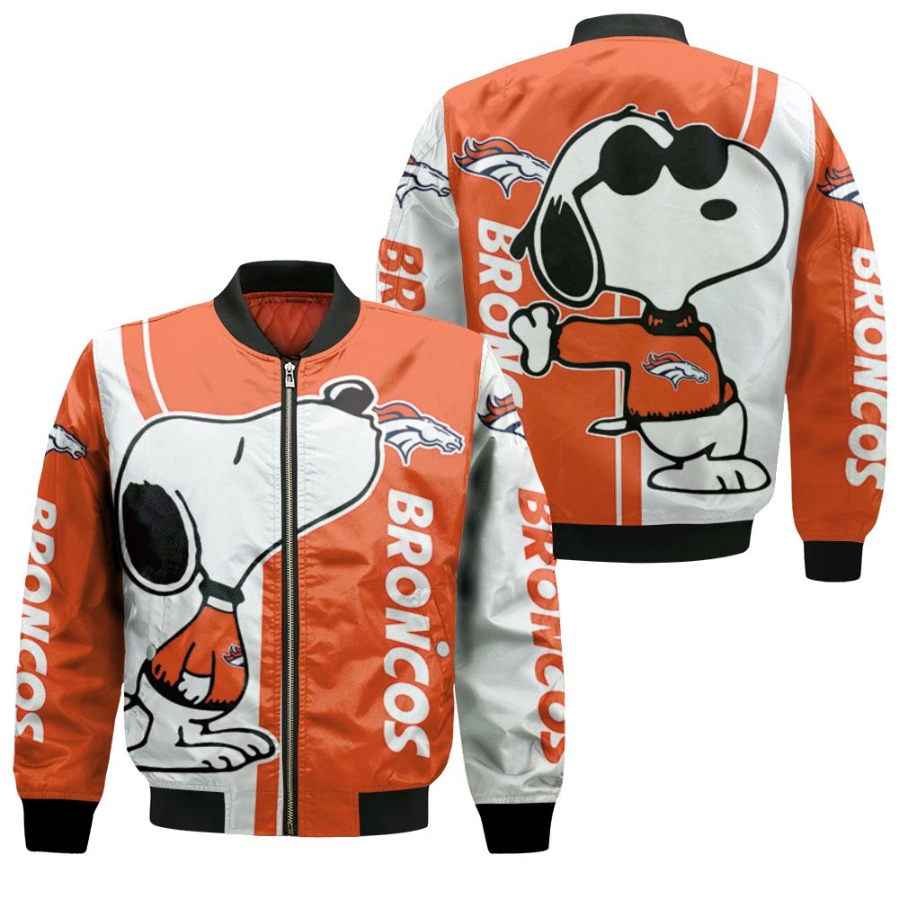 Denver Broncos Snoopy Lover 3d Printed Bomber Jacket Denver Broncos Snoopy Lover 3d Printed Bomber Jacket