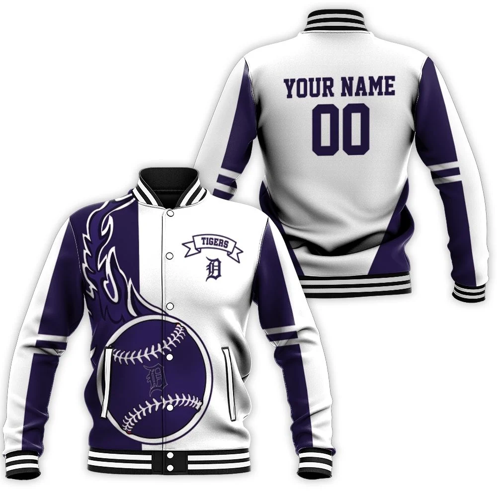 Detroit Tigers 3d Personalized Baseball Jacket Detroit Tigers 3d Personalized Baseball Jacket