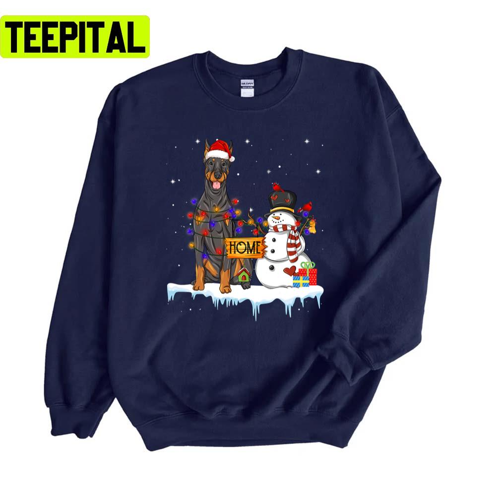 Doberman Pinscher Dog Christmas Funny Art Unisex Sweatshirt Doberman Pinscher Dog Christmas Funny Art Unisex Sweatshirt