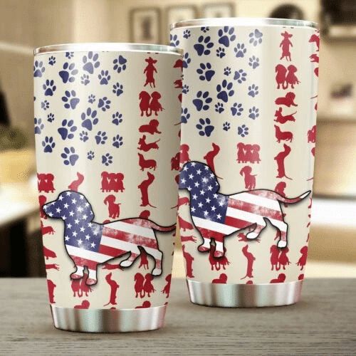 Dog Dachshund American Stainless Steel Cup Dog Dachshund American Stainless Steel Cup