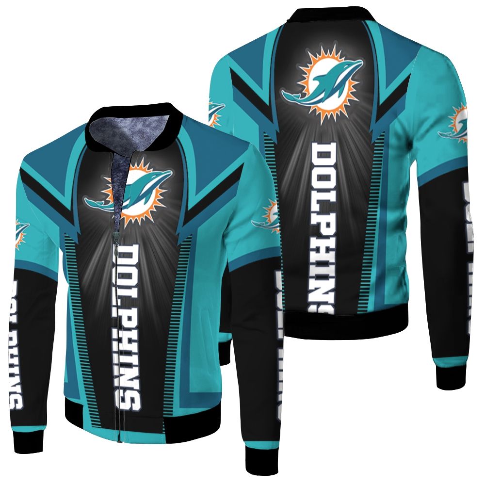 Dolphins For Fans Fleece Bomber Jacket Dolphins For Fans Fleece Bomber Jacket