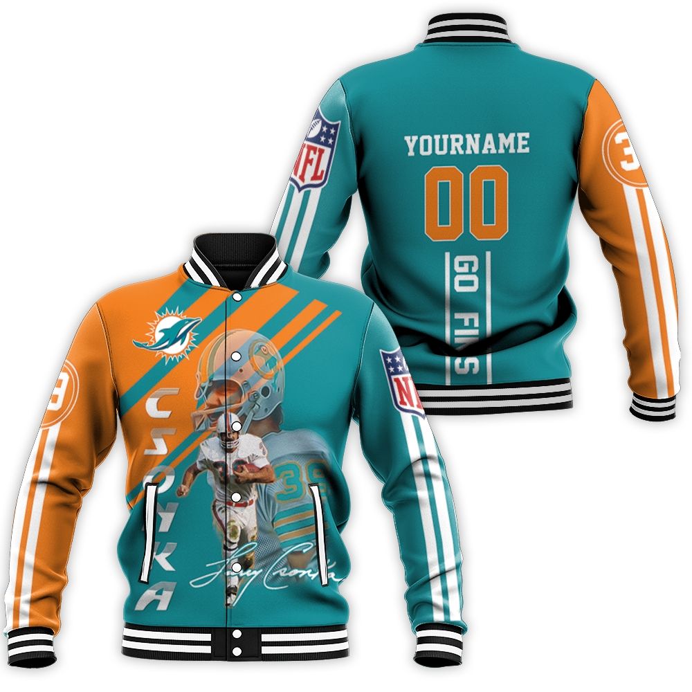 Dolphins Larry Csonka 3d Baseball Jacket Dolphins Larry Csonka 3d Baseball Jacket