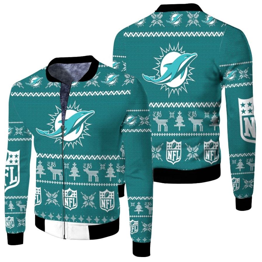 Dolphins Nfl Ugly Sweatshirt Christmas 3d Fleece Bomber Jacket Dolphins Nfl Ugly Sweatshirt Christmas 3d Fleece Bomber Jacket