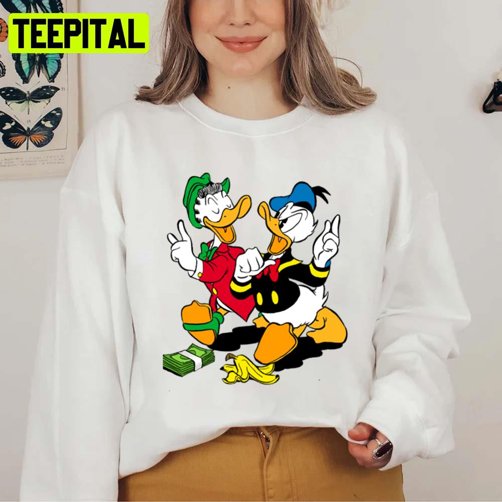 Donald Duck Family Donald Duck Illustration Unisex Sweatshirt Donald Duck Family Donald Duck Illustration Unisex Sweatshirt