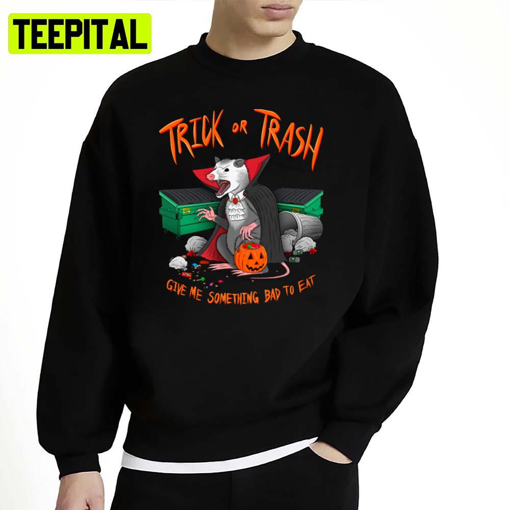 Dracula Opossum Edition Halloween Illustration Trick Or Trash Unisex Sweatshirt Dracula Opossum Edition Halloween Illustration Trick Or Trash Unisex Sweatshirt