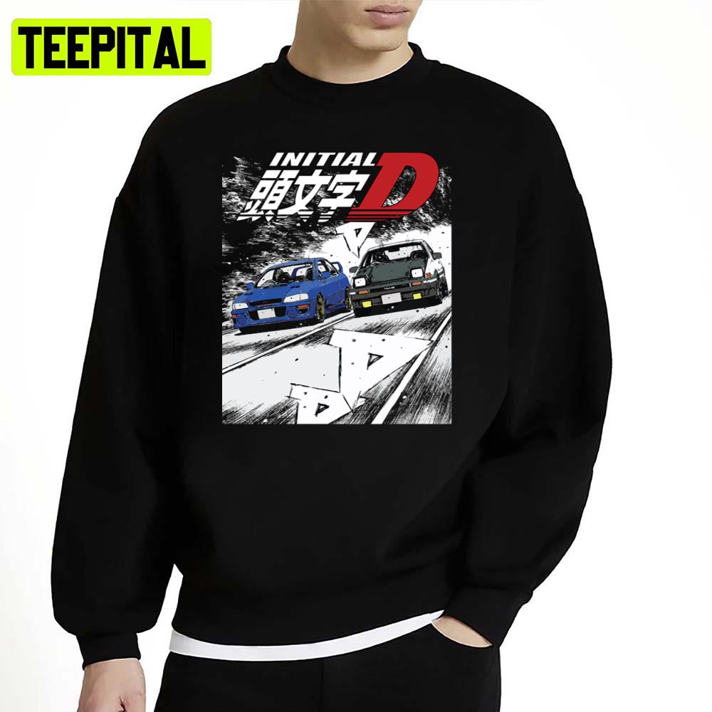 Drift Racing Tandem Takumi Fujiwara Ae86 Vs Bunta Fujiwara Gc8 Chase Unisex Sweatshirt Drift Racing Tandem Takumi Fujiwara Ae86 Vs Bunta Fujiwara Gc8 Chase Unisex Sweatshirt
