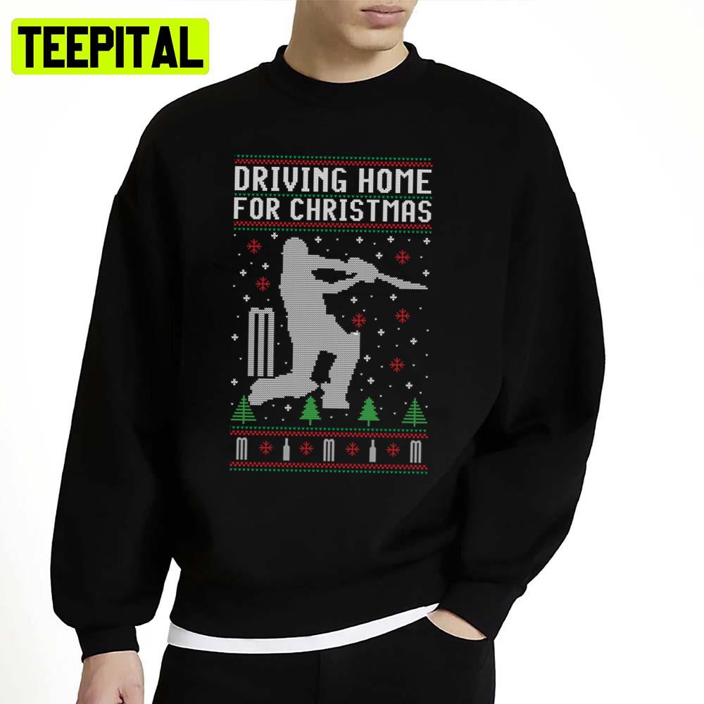Driving Home For Christmas Cricket Ugly Unisex Sweatshirt Driving Home For Christmas Cricket Ugly Unisex Sweatshirt