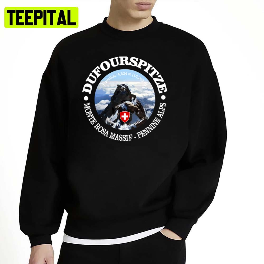 Dufourspitze Switzerland Logo Art Unisex Sweatshirt Dufourspitze Switzerland Logo Art Unisex Sweatshirt