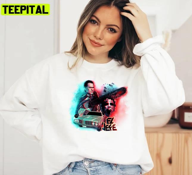 El Jefe Evil Dead Chainsaw Unisex Sweatshirt El Jefe Evil Dead Chainsaw Unisex Sweatshirt