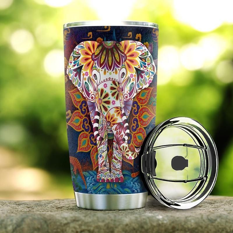 Elephant Mandala Stainless Steel Cup Elephant Mandala Stainless Steel Cup
