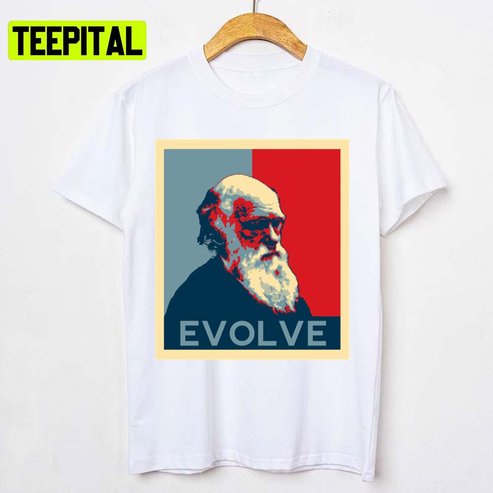 Evolve Evolution Charles Darwin Scientist Unisex T-Shirt Evolve Evolution Charles Darwin Scientist Unisex T-Shirt