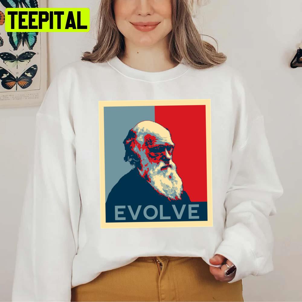 Evolve Evolution Charles Darwin Scientist Unisex T-Shirt Evolve Evolution Charles Darwin Scientist Unisex T-Shirt