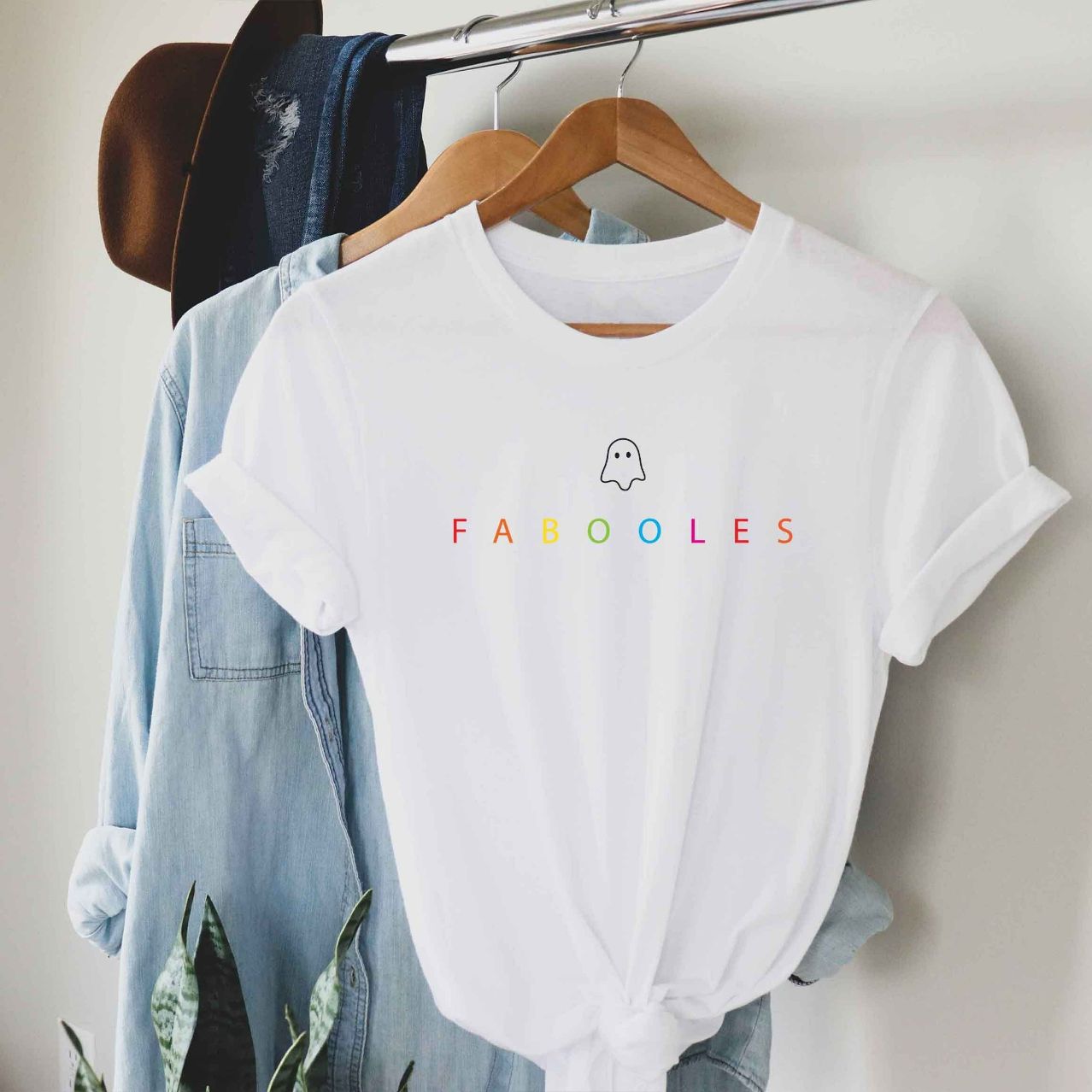 Fabooles Rainbow Minimal Print Gay Halloween Shirt Fabooles Rainbow Minimal Print Gay Halloween Shirt