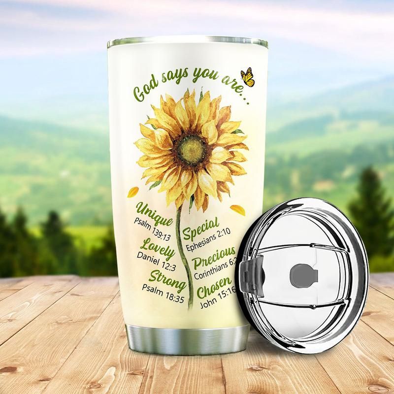 Faith Over Fear Sunflower Stainless Steel Cup Faith Over Fear Sunflower Stainless Steel Cup