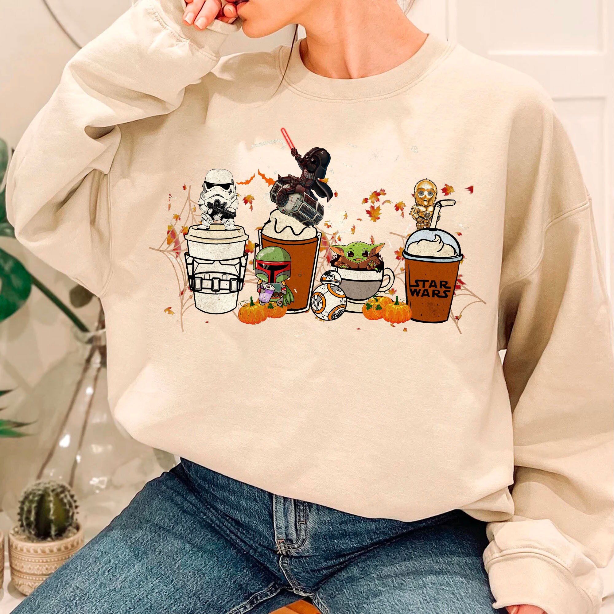 Fall Coffee Star Wars Cute Fall Pumpkin Halloween Unisex Sweatshirt Fall Coffee Star Wars Cute Fall Pumpkin Halloween Unisex Sweatshirt