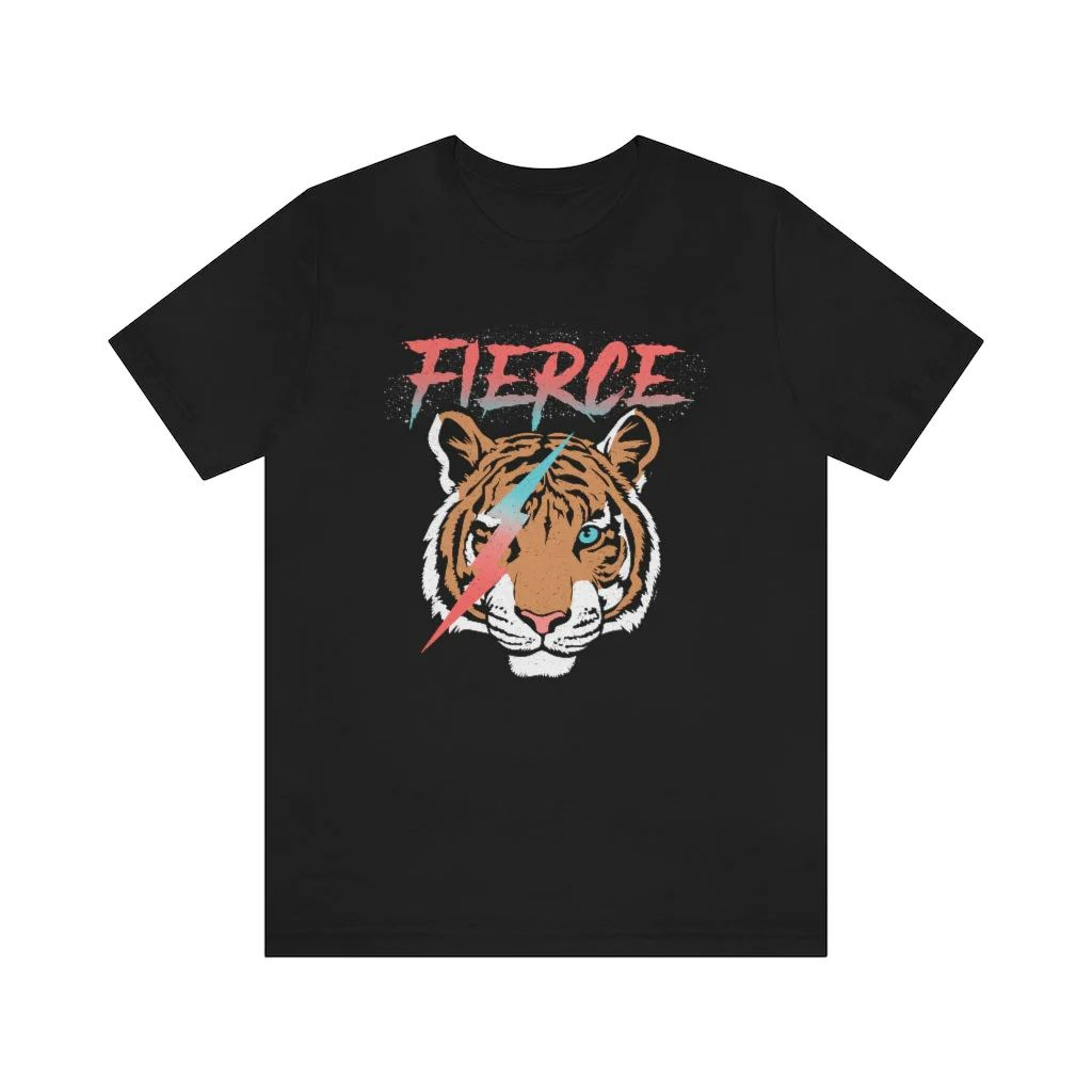 FIERCE TIGER Unisex Jersey Short Sleeve Tee Shirt FIERCE TIGER Unisex Jersey Short Sleeve Tee Shirt