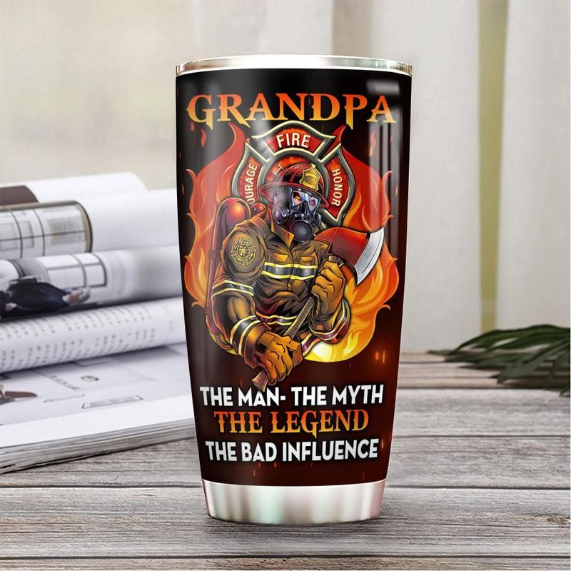 Firefighter Grandpa The Legend Stainless Steel Cup Firefighter Grandpa The Legend Stainless Steel Cup