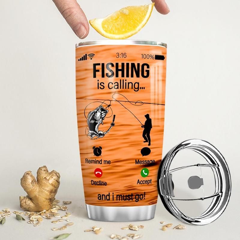 Fishing Is Calling Stainless Steel Cup Fishing Is Calling Stainless Steel Cup