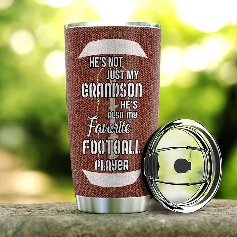 Football To My Grandson Stainless Steel Cup Football To My Grandson Stainless Steel Cup