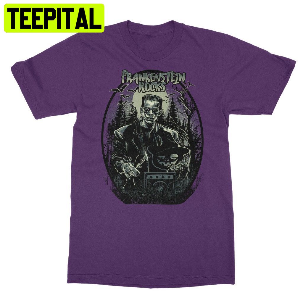 Frankenstein Rocks Halloween Trending Unisex Shirt Frankenstein Rocks Halloween Trending Unisex Shirt