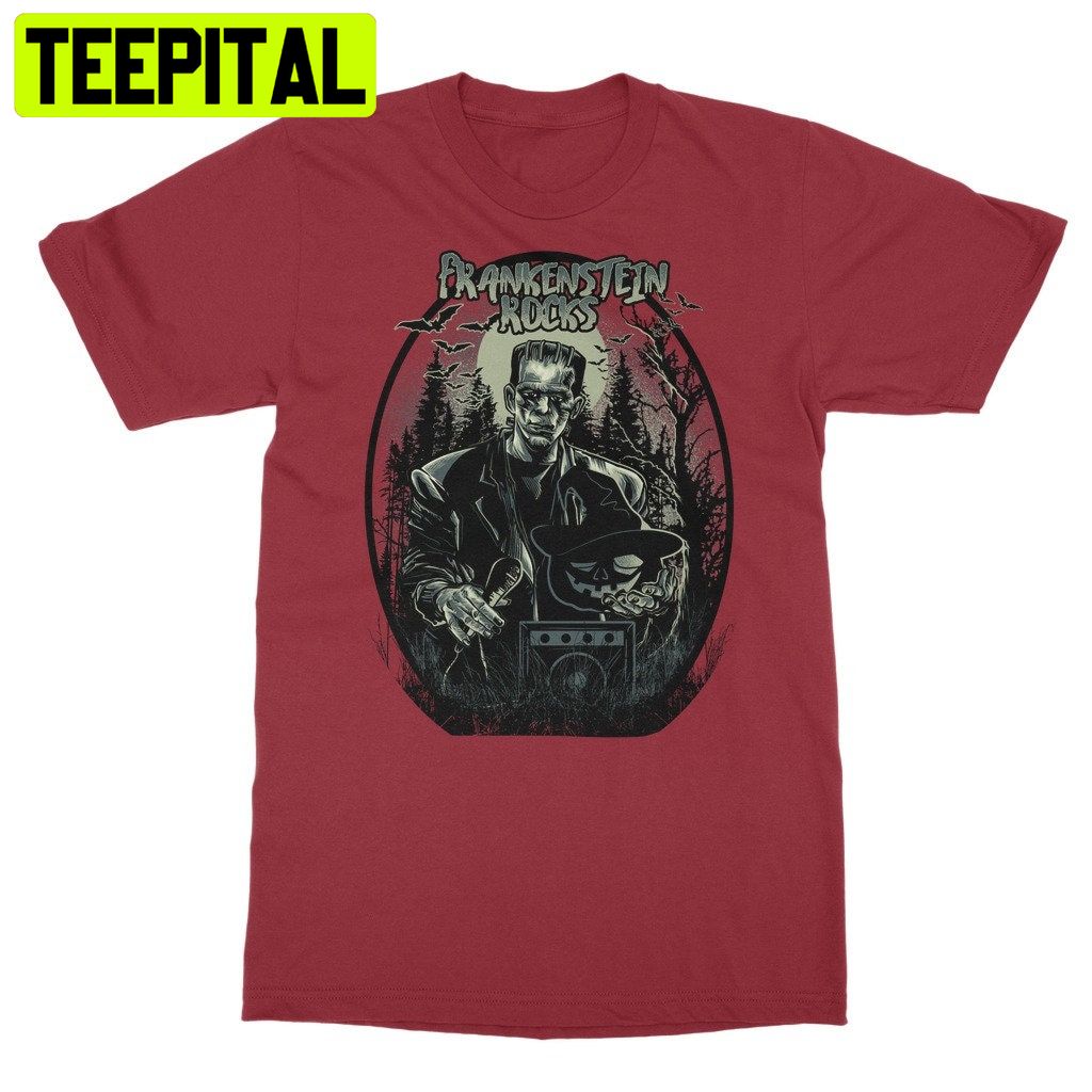 Frankenstein Rocks Halloween Trending Unisex Shirt Frankenstein Rocks Halloween Trending Unisex Shirt