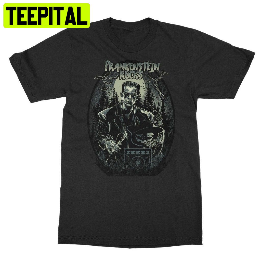 Frankenstein Rocks Halloween Trending Unisex Shirt Frankenstein Rocks Halloween Trending Unisex Shirt