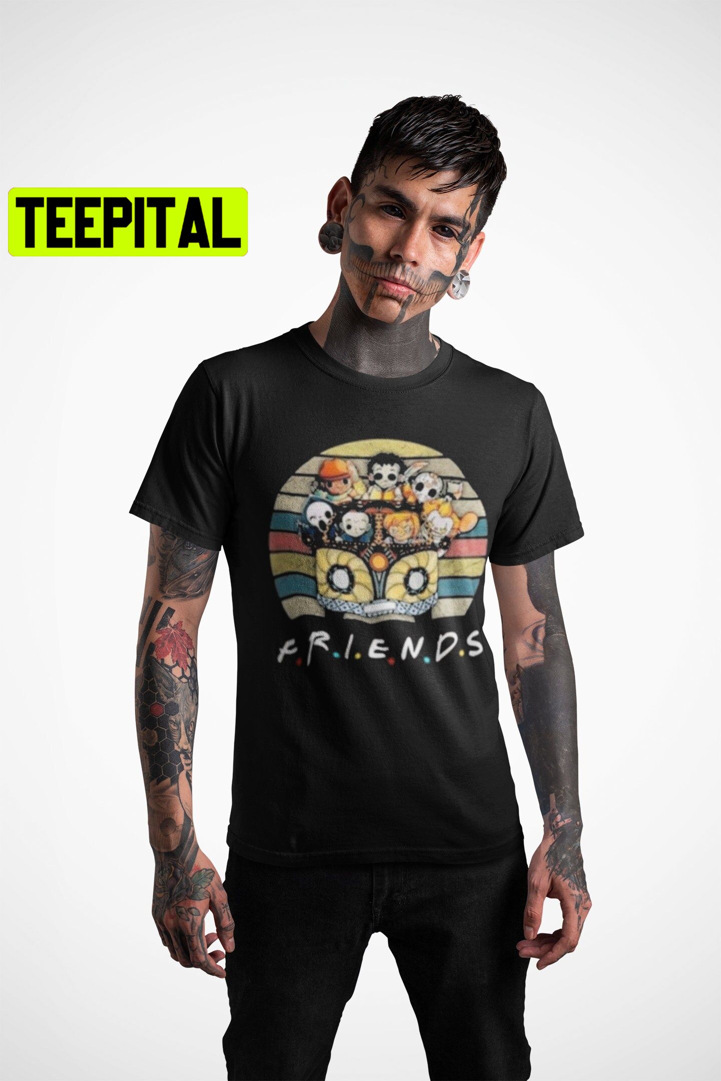 Friends Funny Retro Vintage Horror Kliller Lovers Halloween Trending Unisex Shirt Friends Funny Retro Vintage Horror Kliller Lovers Halloween Trending Unisex Shirt
