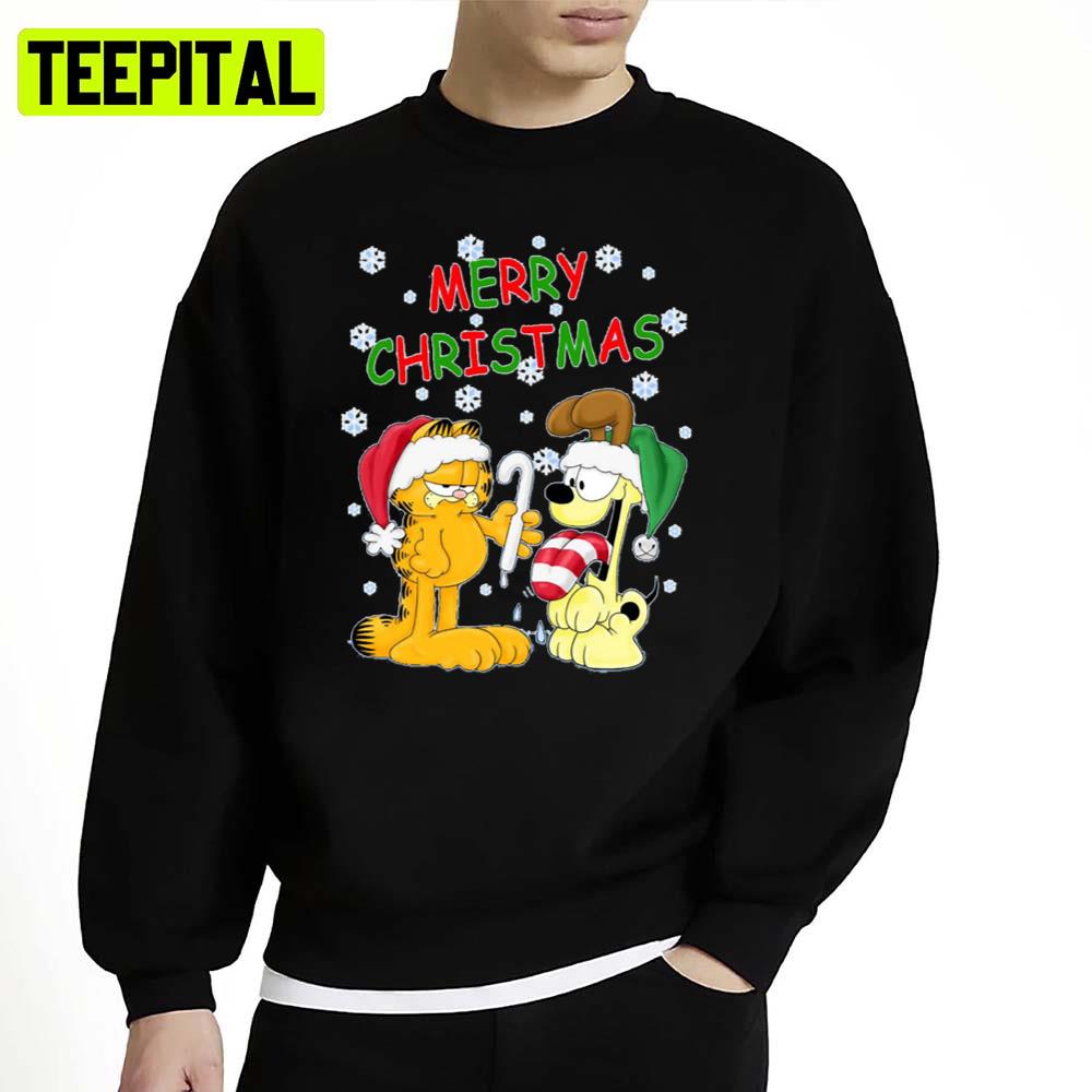 Fun Garfield Cat Design Xmas Christmas Unisex Sweatshirt Fun Garfield Cat Design Xmas Christmas Unisex Sweatshirt
