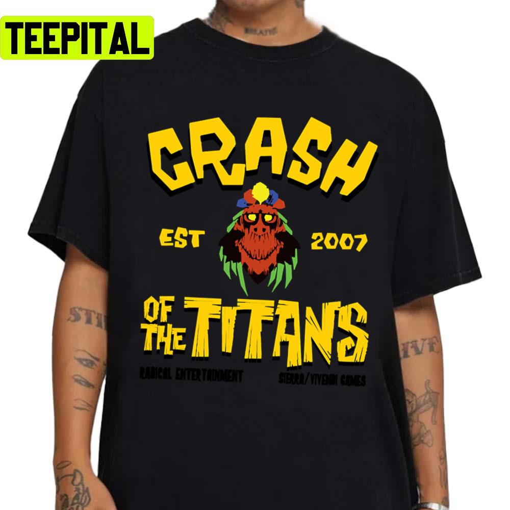 Funny Crash Of The Titans Halloween Graphic Unisex Sweatshirt Funny Crash Of The Titans Halloween Graphic Unisex Sweatshirt