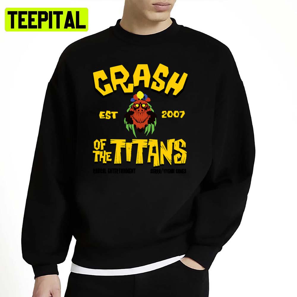 Funny Crash Of The Titans Halloween Graphic Unisex Sweatshirt Funny Crash Of The Titans Halloween Graphic Unisex Sweatshirt