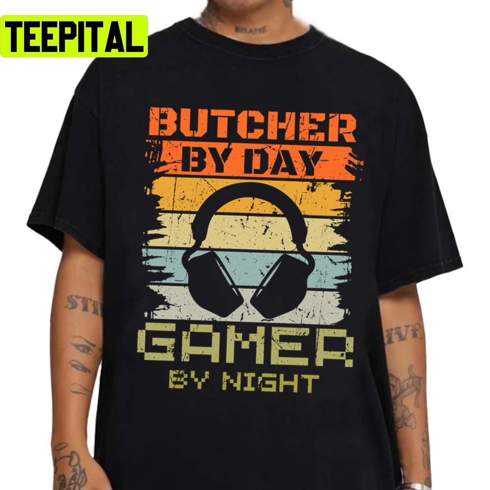 Funny Gaming For Butcher Butcher By Day Gamer By Night Unisex Sweatshirt Funny Gaming For Butcher Butcher By Day Gamer By Night Unisex Sweatshirt