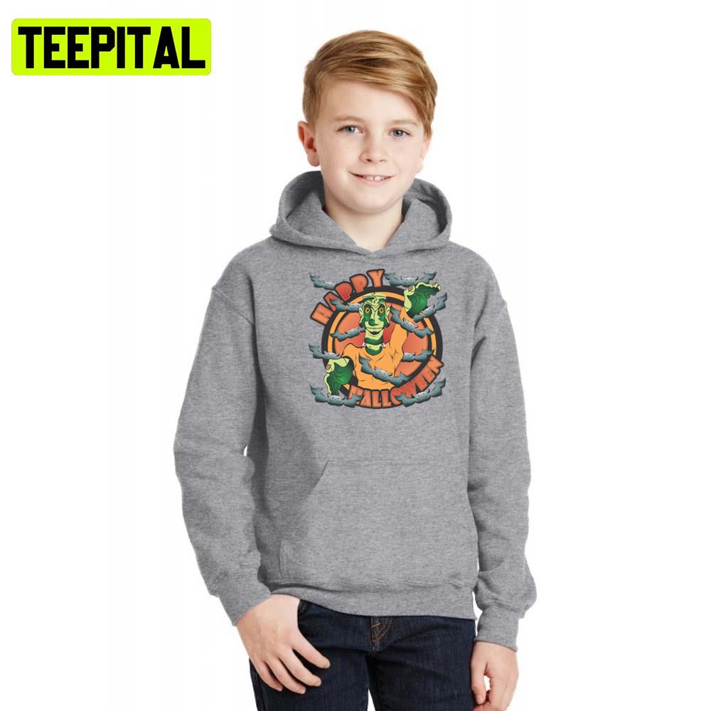 Funny Monster Happy Halloween Illustration Hoodie Funny Monster Happy Halloween Illustration Hoodie