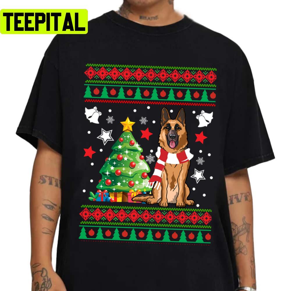 German Shepherd Christmas Knit Pattern Ugly Unisex Sweatshirt German Shepherd Christmas Knit Pattern Ugly Unisex Sweatshirt