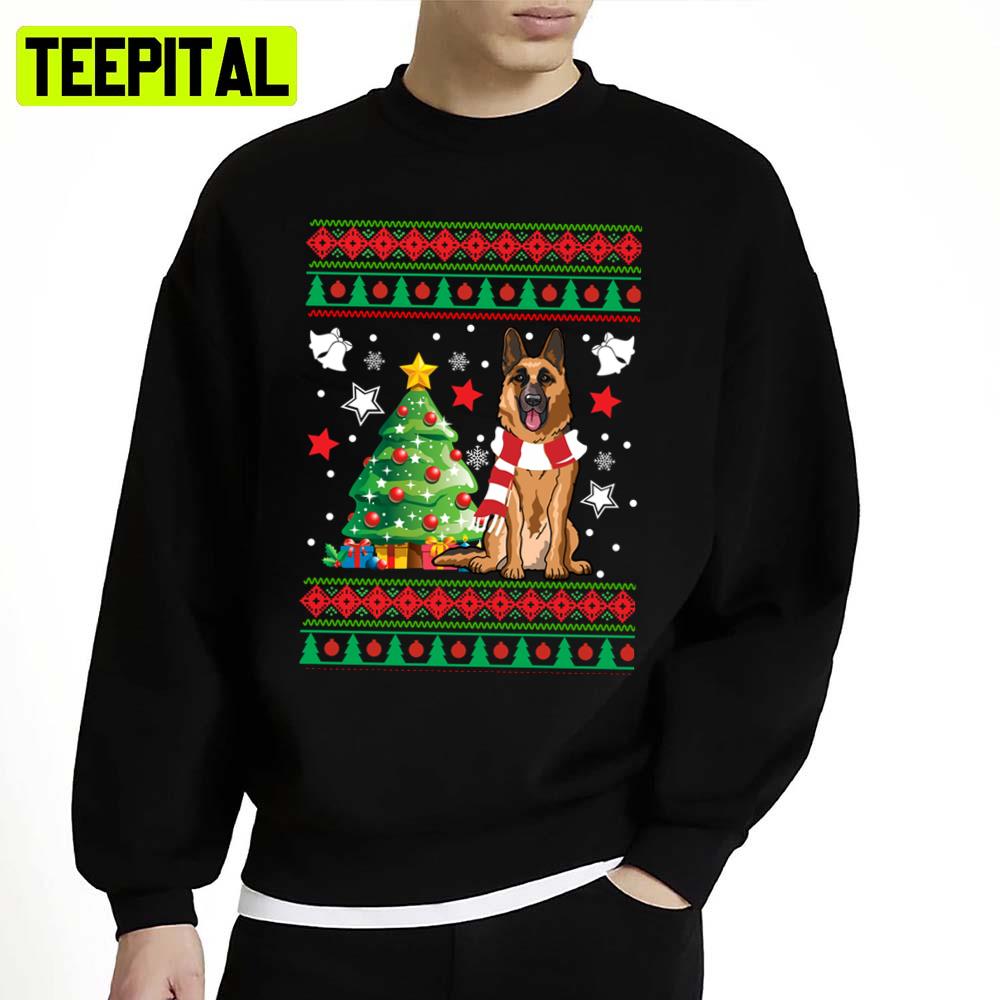 German Shepherd Christmas Knit Pattern Ugly Unisex Sweatshirt German Shepherd Christmas Knit Pattern Ugly Unisex Sweatshirt