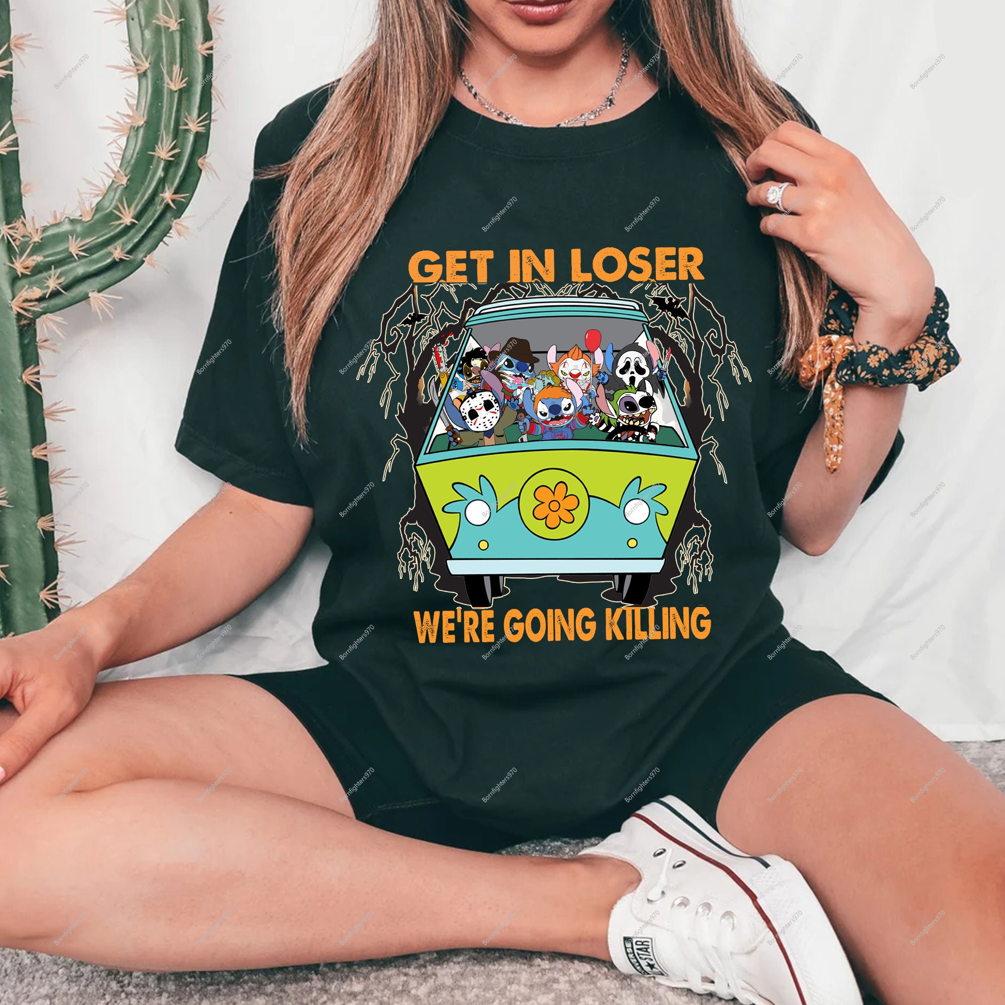 Get In Loser Horror Stitch Halloween Michael, Jason, Freddy, Chucky, Ghostface, Horror Movie Killer HalloweenTrending Unisex Shirt Get In Loser Horror Stitch Halloween Michael, Jason, Freddy, Chucky, Ghostface, Horror Movie Killer HalloweenTrending Unisex Shirt