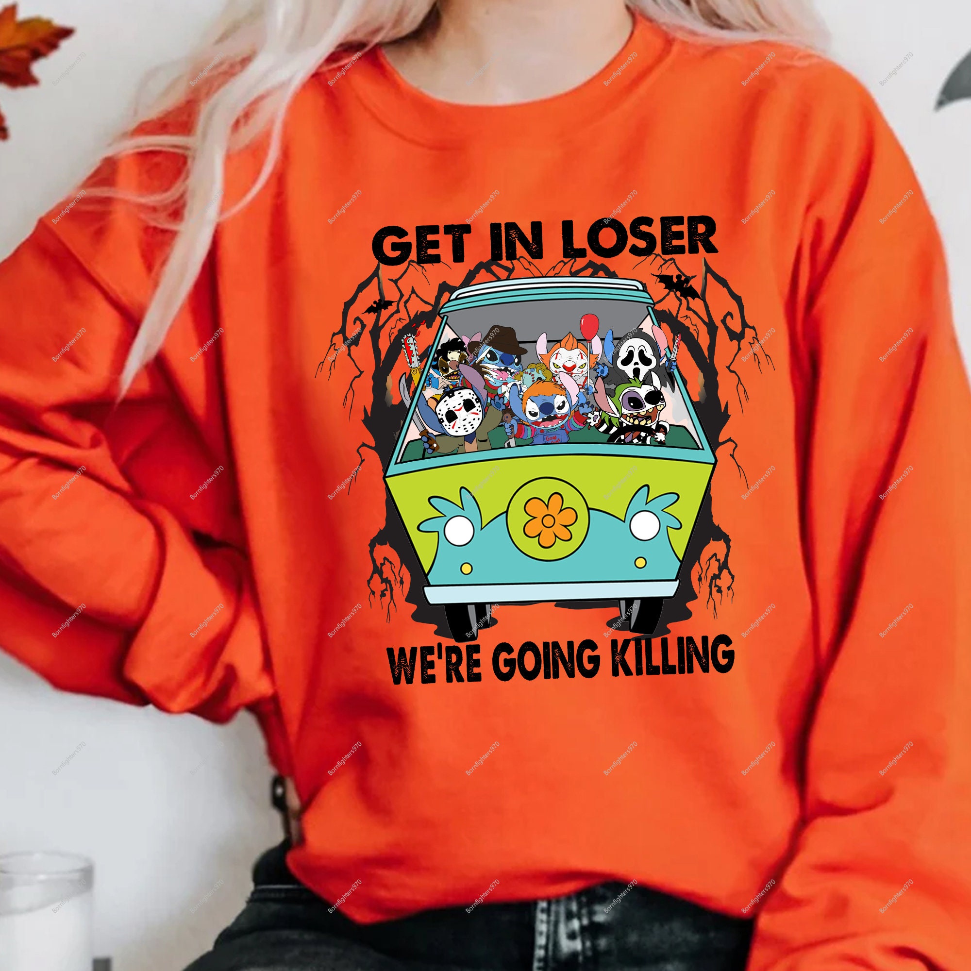 Get In Loser Horror Stitch Halloween Michael, Jason, Freddy, Chucky, Ghostface, Horror Movie Killer HalloweenTrending Unisex Shirt Get In Loser Horror Stitch Halloween Michael, Jason, Freddy, Chucky, Ghostface, Horror Movie Killer HalloweenTrending Unisex Shirt