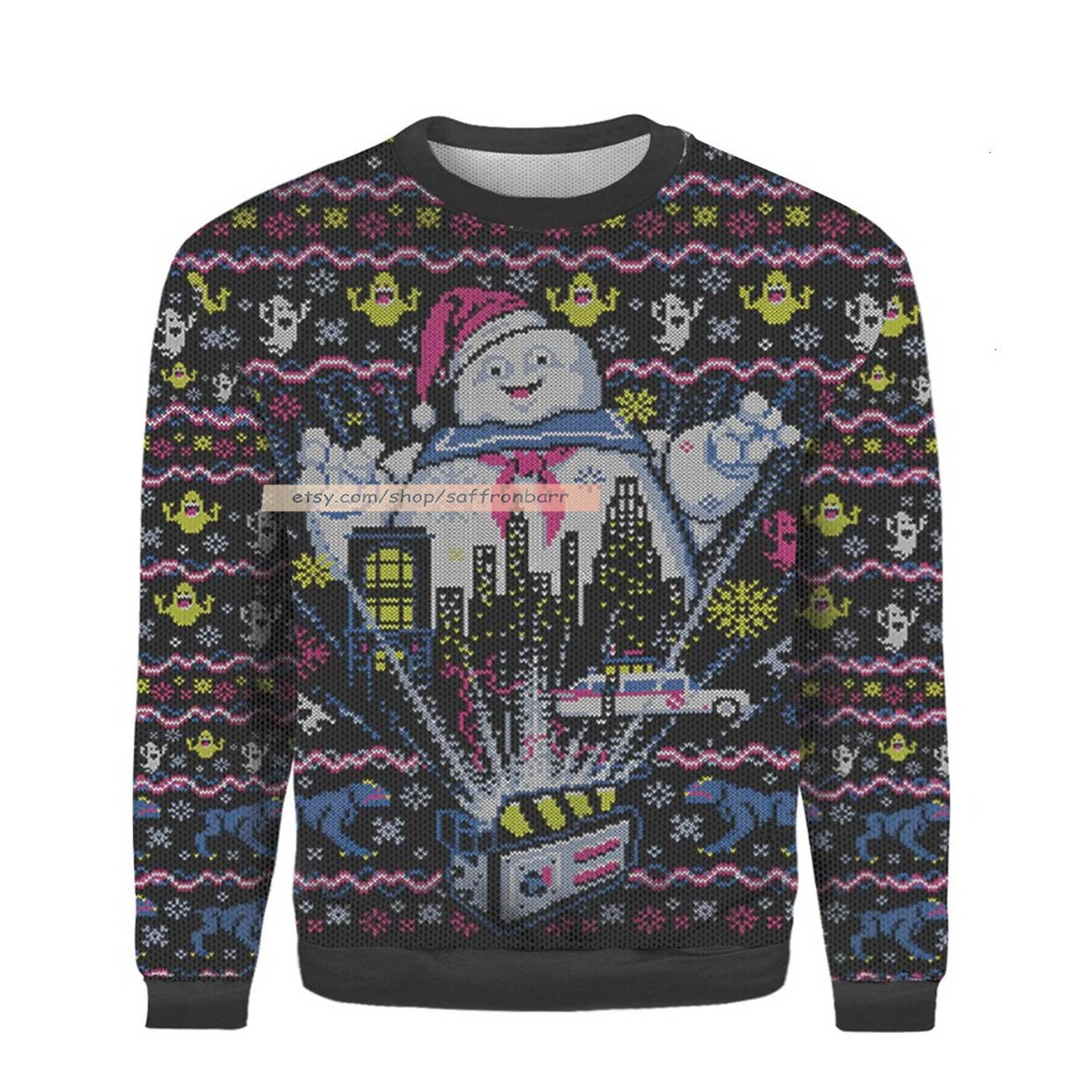 Ghostbusters Santa Ugly Christmas 3D Sweatshirt Ghostbusters Santa Ugly Christmas 3D Sweatshirt