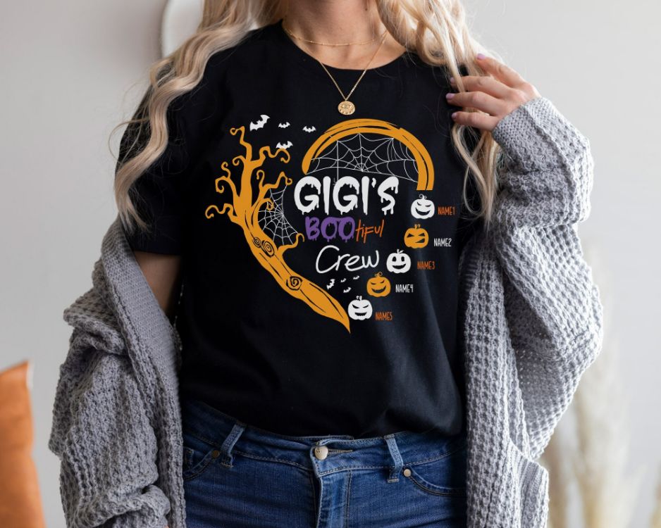 Gigi Bootiful Crew Gramdma Halloween Shirt Gigi Bootiful Crew Gramdma Halloween Shirt