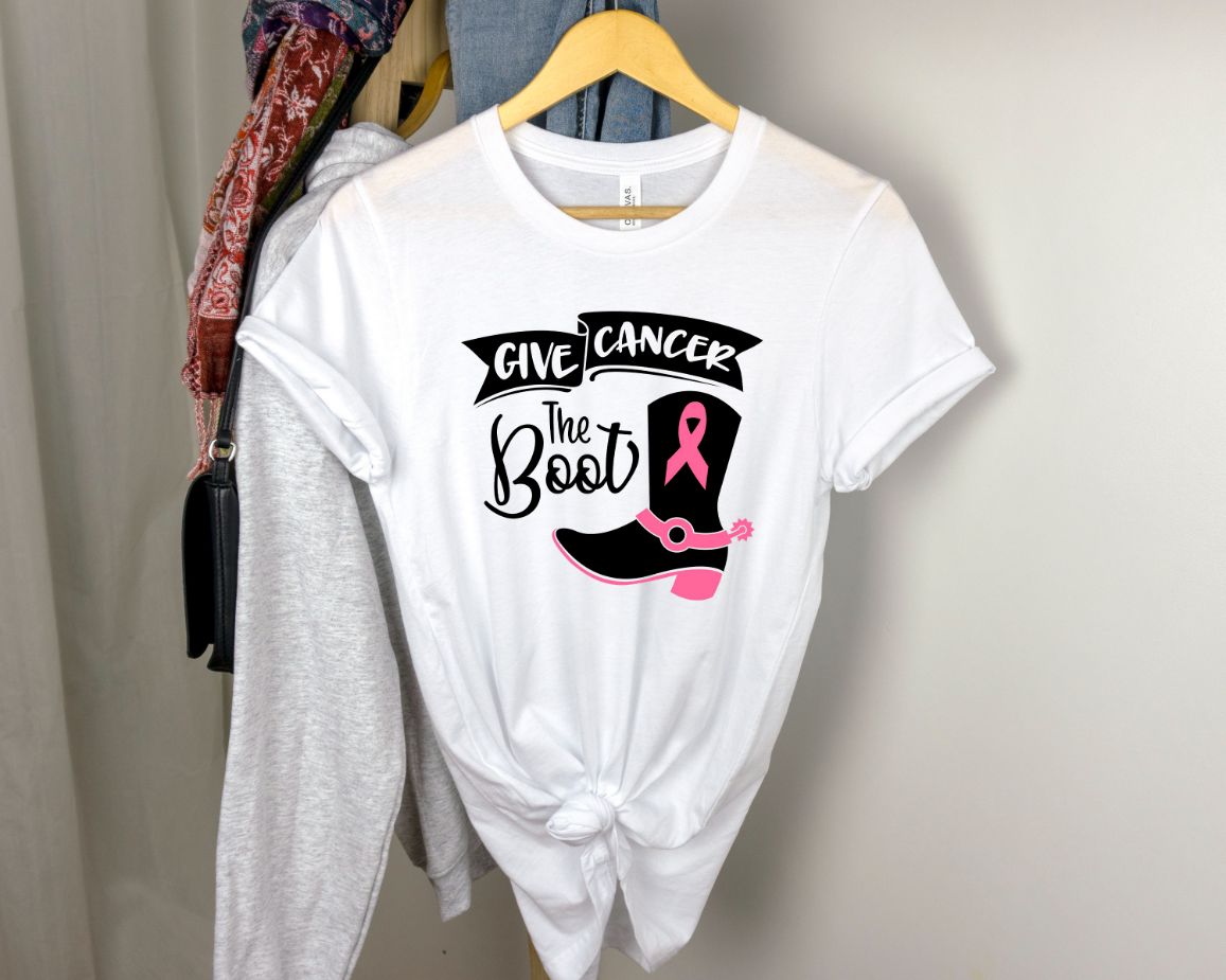 Give Cancer The Boot T-Shirt Give Cancer The Boot T-Shirt